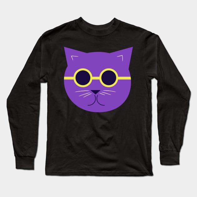 Cat in glasses Long Sleeve T-Shirt by monika27